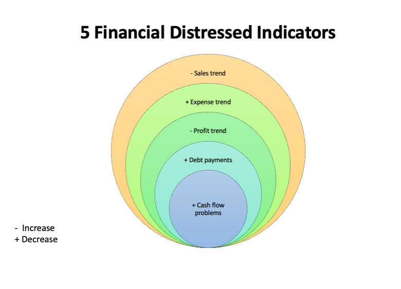 five Indicators of financial distress 